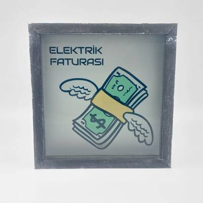 ELEKTRİK FATURASI-KARE KUMBARA - TEKLİ - 1