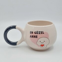 EN GÜZEL ANNE - BALONCUK KUPA - SİYAH SAP - 