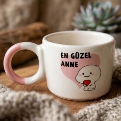 EN GÜZEL ANNE-DÜĞÜM KUPA - PEMBE SAP - 