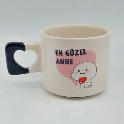EN GÜZEL ANNE - KALP KUPA - SİYAH SAP - 1