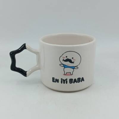 EN İYİ BABA-YILDIZ KUPA - SİYAH SAP - 1