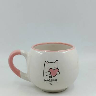 EN SEVDİĞİME-BALON KUPA - PEMBE SAP PEMBE TURNET - 1