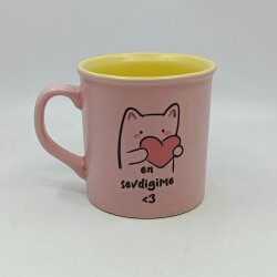 EN SEVDİĞİME-İDA KUPA - PEMBE SAP PEMBE GÖVDE SARII İÇ - 