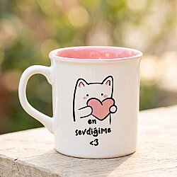 EN SEVDİĞİME-İDA KUPA - TRANSPARAN SAP TRANSPARAN GÖVDE PEMBE İÇ - 