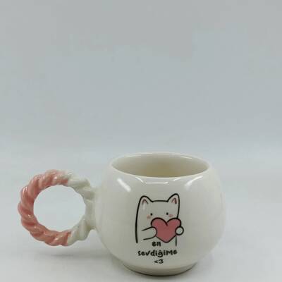 EN SEVDİĞİME-ÖRGÜLÜ BALONCUK KUPA - PEMBE SAP - 1