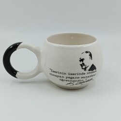 ESERİNİN ÜZERİNDE İMZASI OLMAYAN - BALONCUK KUPA - SİYAH SAP - 