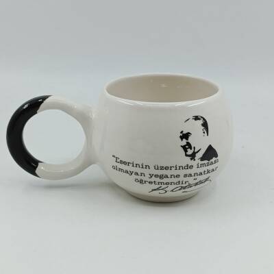 ESERİNİN ÜZERİNDE İMZASI OLMAYAN - BALONCUK KUPA - SİYAH SAP - 1