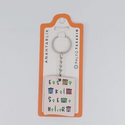 ESKİŞEHİR HECE-AHŞAP ANAHTARLIK - TEKLİ - 