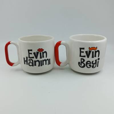 EVİN BEYİ & EVİN HANIMI-İKİLİ ARYA ÇAY - RENKLİ SAP - 1