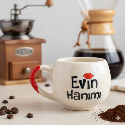 EVİN HANIMI - BALON KUPA - KIRMIZI SAP - 1