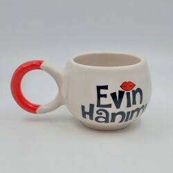 EVİN HANIMI - BALONCUK KUPA - KIRMIZI SAP - 