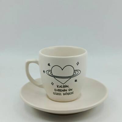 EVRENİN EN GÜZEL KÖŞESİ-KLASİK TÜRK KAHVESİ FİNCANI - TRANSPARAN GÖVDE - 1