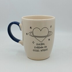 EVRENİN EN GÜZEL KÖŞESİ-OVAL KUPA - KOBALT SAP - 