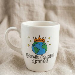 EVRENİN HAKİMİ ANNEM-OVAL KUPA - TRANSPARAN SAP - 