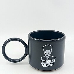 FİKİRLER ÖLMEZ-O KUPA - SİYAH SAP SİYAH GÖVDE - 