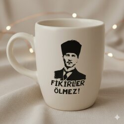 FİKİRLER ÖLMEZ - OVAL KUPA - TRANSPARAN SAP - 