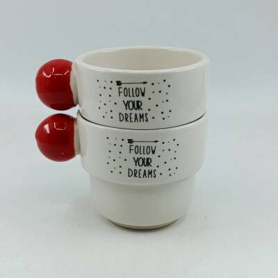 FOLLOW YOUR DREAMS-İKİLİ PUNTO ESPRESSO - KIRMIZI SAP - 1