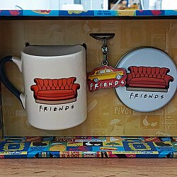 FRIENDS TURUNCU KOLTUK-LİSANSLI MUM KUPA ANAHTARLIK SET - TEKLİ - 