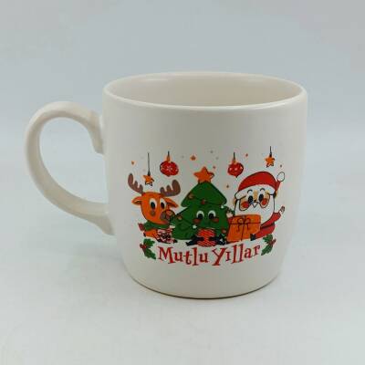 GEYİK ÇAM AĞACI NOEL BABA MUTLU YILLAR-BODUR KUPA - TRANSPARAN - 1