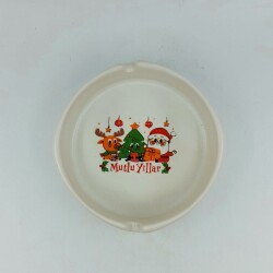 GEYİK ÇAM AĞACI NOEL BABA MUTLU YILLAR-YUVARLAK KÜLLÜK - TRANSPARAN GÖVDE - 