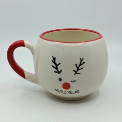 GEYİK MUTLU YILLAR-BALON KUPA - KIRMIZI SAP KIRMIZI TURNET - 