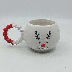 GEYİK MUTLU YILLAR-BALONCUK KUPA - KIRMIZI SAP - 