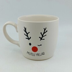 GEYİK MUTLU YILLAR-BODUR KUPA - TRANSPARAN - 