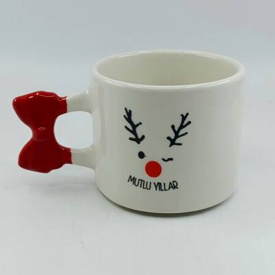 GEYİK MUTLU YILLAR-KURDELE KUPA - KIRMIZI SAP - 1