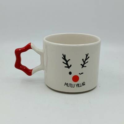 GEYİK MUTLU YILLAR-YILDIZ KUPA - KIRMIZI SAP - 1