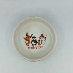 GEYİK PENGUEN KARDANADAM MUTLU YILLAR-YUVARLAK KÜLLÜK - TRANSPARAN GÖVDE - 