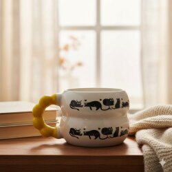 GEZEN KEDİ-HARMONİ KUPA - SARI SAP - 