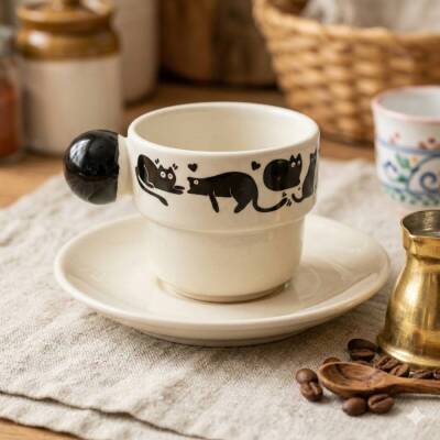 GEZEN KEDİ-PUNTO FİNCAN - SİYAH SAP - 1