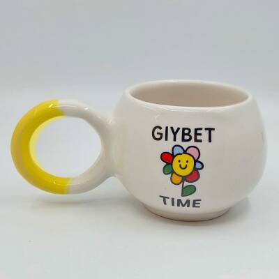 GIYBET TİME PAPATYA-BALONCUK KUPA - SARI SAP - 1