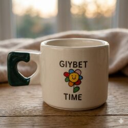 GIYBET TİME PAPATYA-KALP KUPA - YEŞİL SAP - 