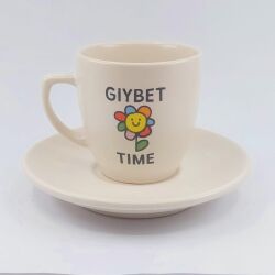 GIYBET TİME PAPATYA-KLASİK TÜRK KAHVESİ FİNCANI - TRANSPARAN - 