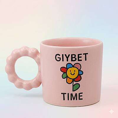 GIYBET TİME PAPATYA-PRENSES KUPA - PEMBE GÖVDE PEMBE SAP - 1