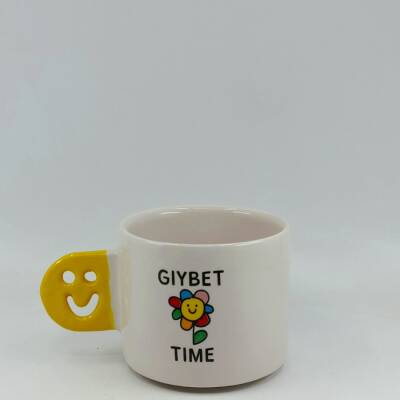 GIYBET TİME PAPATYA-SMİLE KUPA - SARI SAP - 1