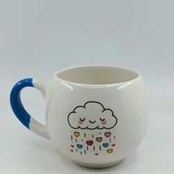 GÖKKUŞAĞI KALPLER -BALON KUPA - AÇIK MAVİ SAP - 