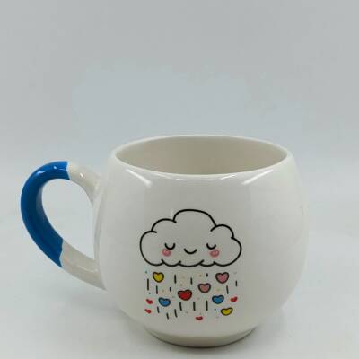 GÖKKUŞAĞI KALPLER -BALON KUPA - AÇIK MAVİ SAP - 1