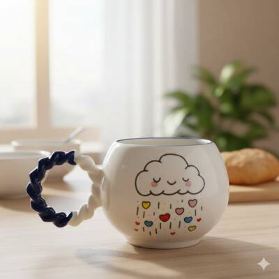 GÖKKUŞAĞI KALPLER -BALONCUK KUPA - KOBALT SAP - 1