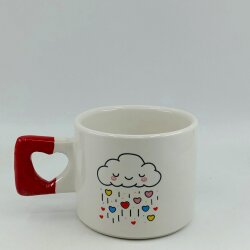 GÖKKUŞAĞI KALPLER -KALP KUPA - KIRMIZI SAP - 