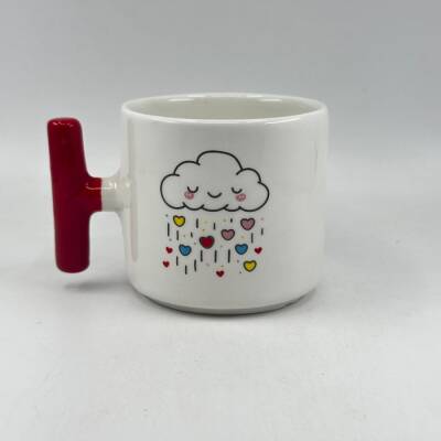 GÖKKUŞAĞI KALPLER -T KUPA - KIRMIZI SAP - 1