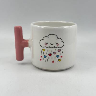 GÖKKUŞAĞI KALPLER -T KUPA - PEMBE SAP - 1