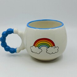 GÖKKUŞAĞI-PUF KUPA - MAVİ SAP MAVİ TURNET - 