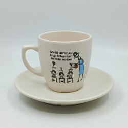 GÖNLÜ DENİZ, ELİ BİLGİ-KLASİK TÜRK KAHVESİ FİNCANI - TRANSPARAN - 