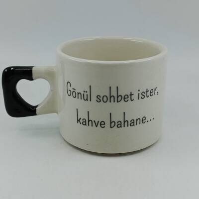 GÖNÜL SOHBET İSTER-KALP KUPA - SİYAH SAP - 1