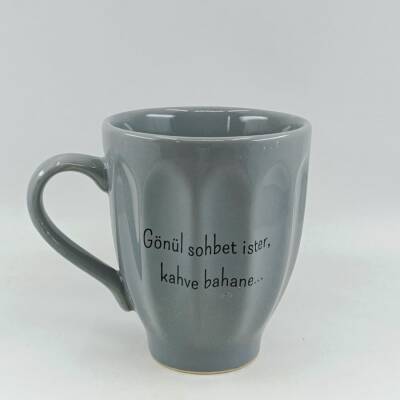 GÖNÜL SOHBET İSTER-KAMPANYALI KUPA - UZUN FORM GRİ - 1