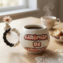 GÖRÜMCEM DE GÖRÜMCEM - BALONCUK KUPA - SİYAH SAP - 