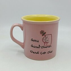GÖTÜ GÜZEL OLANIN -İDA KUPA - PEMBE SAP PEMBE GÖVDE SARII İÇ - 