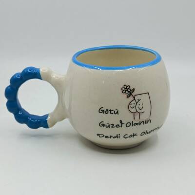 GÖTÜ GÜZEL OLANIN -PUF KUPA - MAVİ SAP MAVİ TURNET - 1